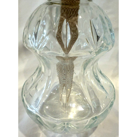 Diamond Point Lamplight Farms Kerosene Oil Lamp Austria Mushroom Shade 14" Chimn - Picture 8 of 13